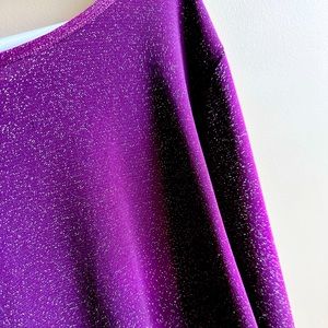 Glitter - deep purple backless maternity dress
